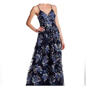 Nicole Miller Navy Blue Maxi Dress- Size 4